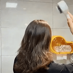 Hairbrush One-Click Self-Cleaning Air-Cushion Scalp Massage Anti-Frizz Bristles