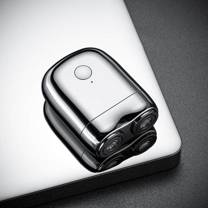 Compact USB Rechargeable Travel Shaver for Men with Rotary Heads for Close Shave On-the-Go Grooming Kit