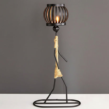 LUMIVIBE – Abstract Metal Candle Holder Sculpture