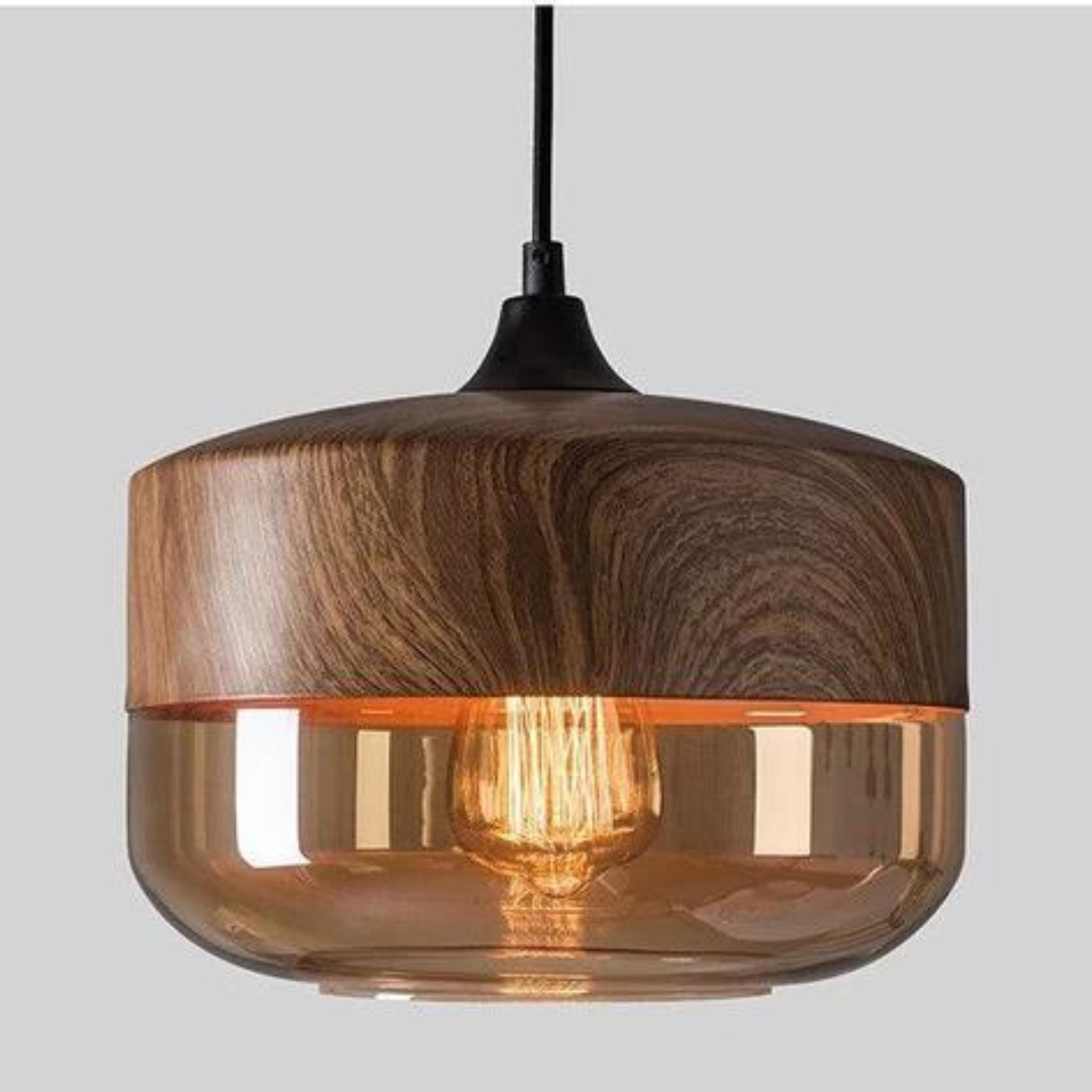 Hanging Ceiling Fixture with Smoked Glass Shade 10 Inch Adjustable Height E27 Socket for Dining Room Kitchen Island Modern Farmhouse Breakfa