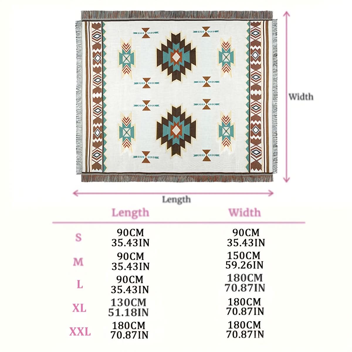 BohoLiving - Southwestern Jacquard Picnic Blanket