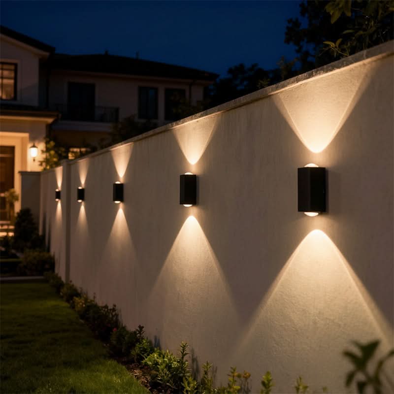 LumaFence - Solar ColorGlow Outdoor Wall Lamp Set