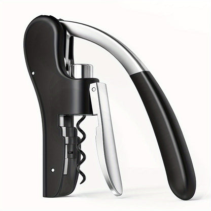 Lever-Action Wine Opener with Comfortable Grip for Effortless Cork Removal at Home, Bars & Restaurants