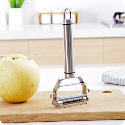 Dual-Blade Vegetable Peeler with Julienne Slicer | Stainless Steel Kitchen Tool for Potatoes Carrots Zucchini Cucumbers Apples | Dishwasher