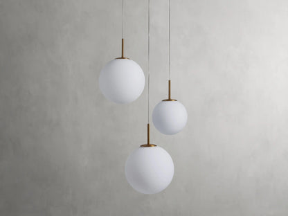 Adjustable Multi-Globe LED Spiral Chandelier 20-43 in Diameter Crackle or Matte Glass Brass Finish for Entryway & Dining Room