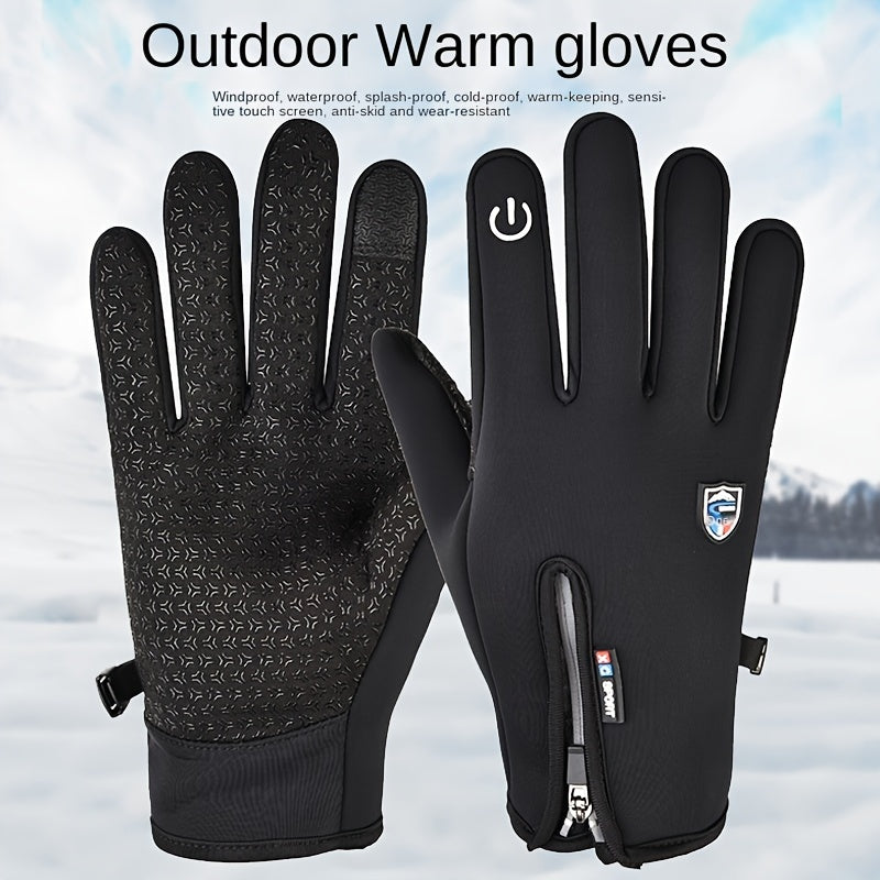 Touchscreen Winter Gloves Waterproof Windproof USB Rechargeable Thermal Heated for Skiing Cycling Driving Outdoor Activities Men Women