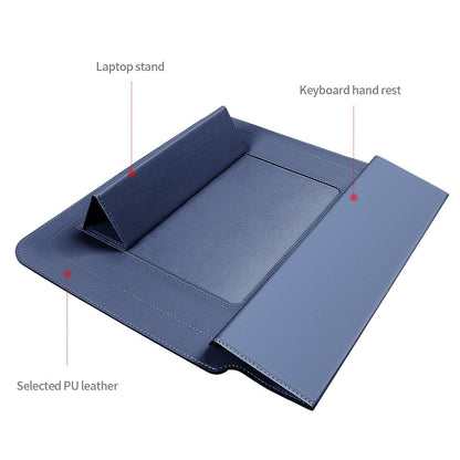 Convertible Notebook Case with Adjustable Angle Riser 11-16 Inch Slim Carrying Pouch Workspace Organizer for Remote Workers Students