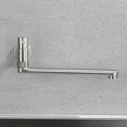 Wall-Mounted Stainless Steel Swivel Faucet – Single-Handle Pot Filler for Kitchen