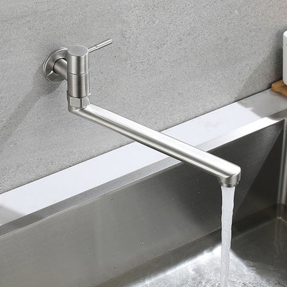Wall-Mounted Stainless Steel Swivel Faucet – Single-Handle Pot Filler for Kitchen