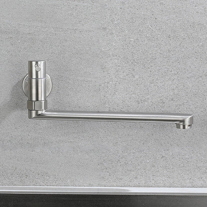 Wall-Mounted Stainless Steel Swivel Faucet – Single-Handle Pot Filler for Kitchen