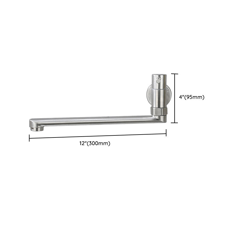 Wall-Mounted Stainless Steel Swivel Faucet – Single-Handle Pot Filler for Kitchen