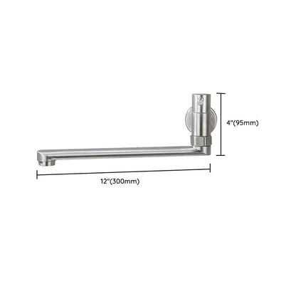 Wall-Mounted Stainless Steel Swivel Faucet – Single-Handle Pot Filler for Kitchen