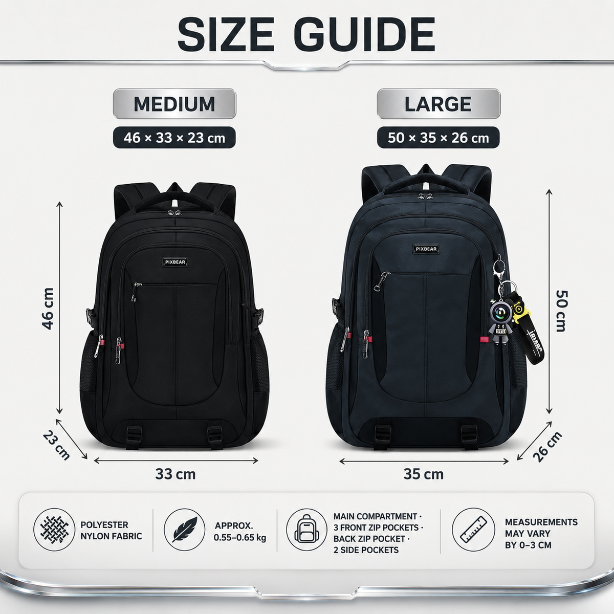 Multi-Compartment Student Backpack with Padded Laptop Sleeve & Adjustable Straps for School, College & Everyday Use