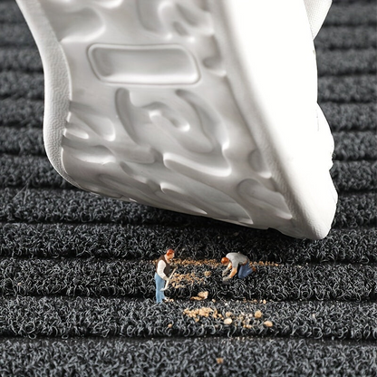Heavy-Duty Entry Rug Polyester PVC Non-Slip All-Weather Scraper Mat for Front Door Back Porch Patio Mud Trap Runner for Home Apartment