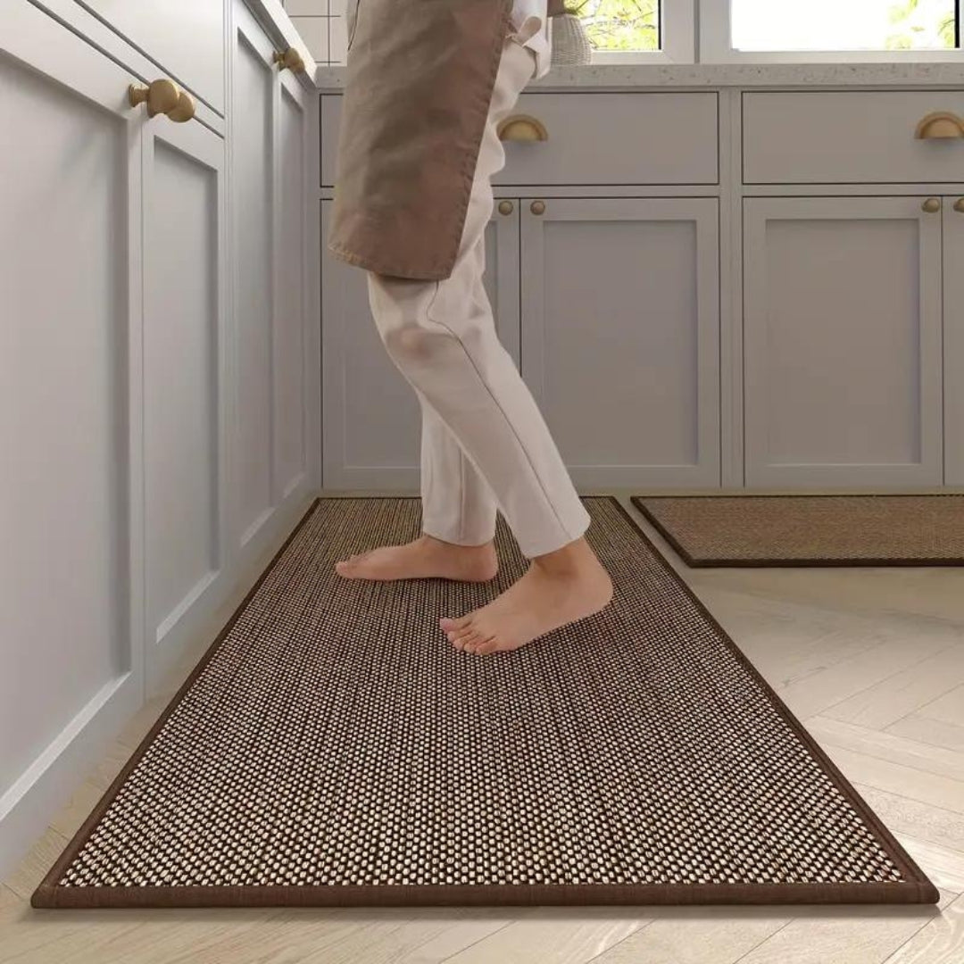 Anti-Fatigue Kitchen Floor Mat Set Non-Slip Cushioned Runner & Accent Mat for Sink Stove Cooking Area Comfort Ergonomic Standing Support