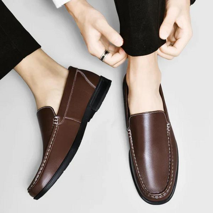 Men's Genuine Leather Loafers Slip-On Dress Shoes for Business Casual Wedding Office Formal Occasions Classic Italian Style Handcrafted