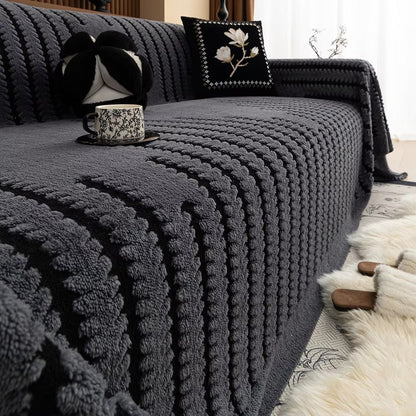 Quilted Microfiber Sofa Slipcover with Non-Slip Backing – Thick Tufted Furniture Protector for Couch & Loveseat, Machine Washable