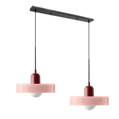 Dual-Shade Glass Hanging Light Fixture G9 Socket 14 Inch Ceiling Mount for Kitchen Island Dining Table Living Room Modern Overhead Lighting