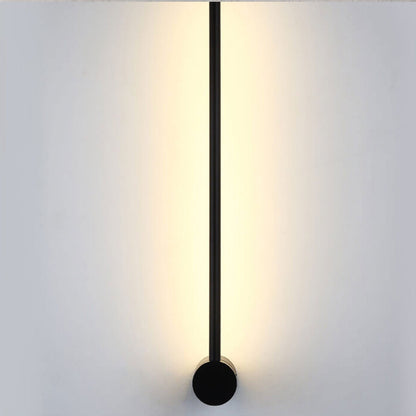 Hardwired LED Sconce Black Aluminum 24 in Contemporary Hallway Bedroom Office Reading Light 600 Lumens Warm White Neutral Dimmable Modern Fi