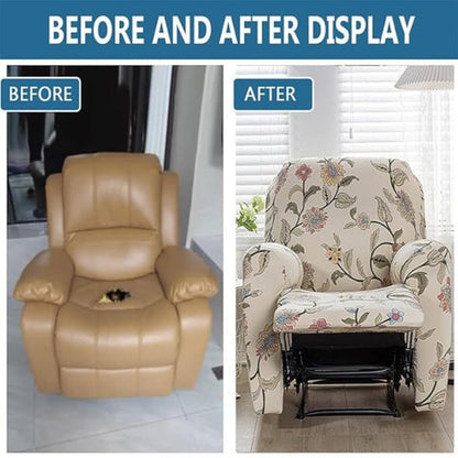 Blossom Recliner Cover - Durable Stretchy Fabric with Side Pockets