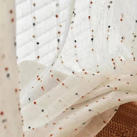 LightBloom – Rainbow Embroidered Tulle Curtain