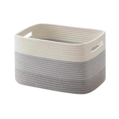 Waverly Storage Basket - Woven Cotton, Ombre Design
