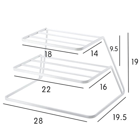 Tresco Dish Rack - Stainless Steel, 2-Tier Space Saver