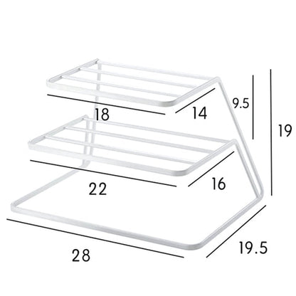 Tresco Dish Rack - Stainless Steel, 2-Tier Space Saver