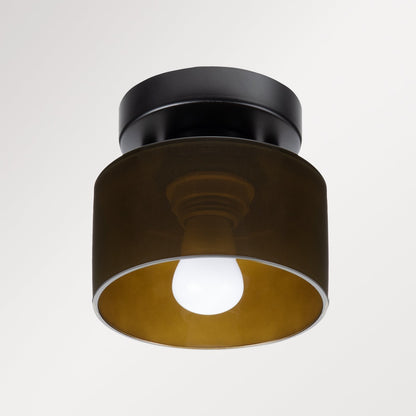 Flush Mount Glass Globe Light with E27 Socket for Entryway Kitchen and Bedroom Lighting