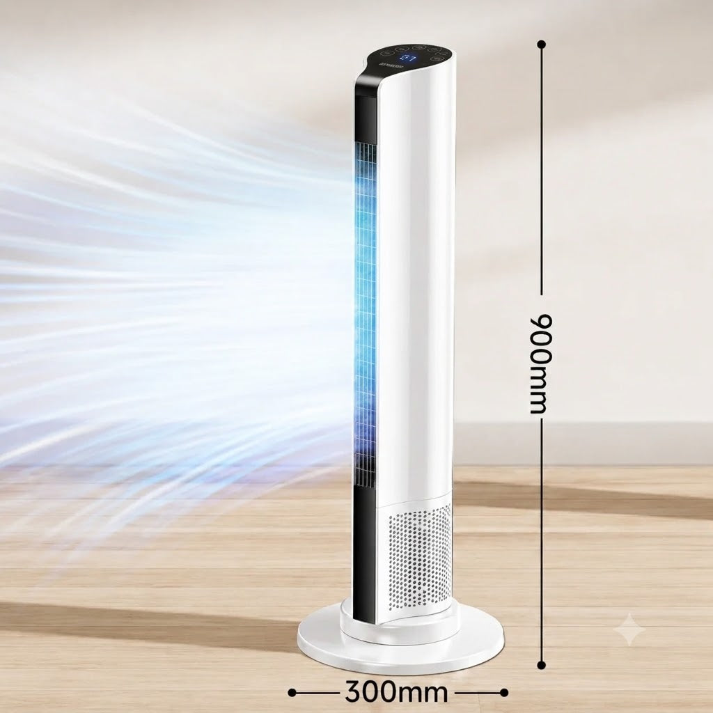 Compact Mobile AC Unit for Home & Office – Windowless Evaporative Cooler with Wheels & Timer