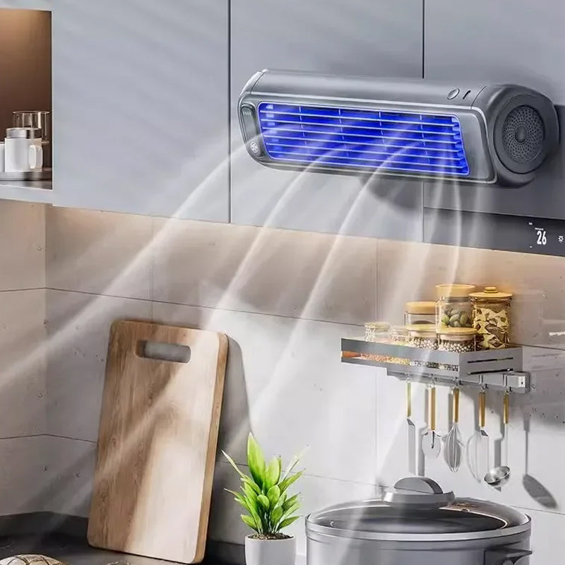 Cordless Personal Air Cooler with USB Rechargeable Battery for Desk or Wall Mount, Portable Mini Cooling Fan for Bedroom, Home Office