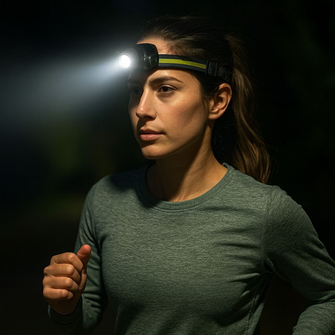 Rechargeable LED Headlamp 1000 Lumens with Red Light Modes Wide Beam Angle Waterproof Hands-Free Flashlight for Running Hiking Camping Hunti