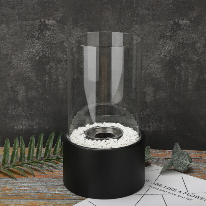 Tabletop Oil Lamp with Glass Chimney – Real Flame Ambient Lighting for Dinner Parties, Patios & Home Decor