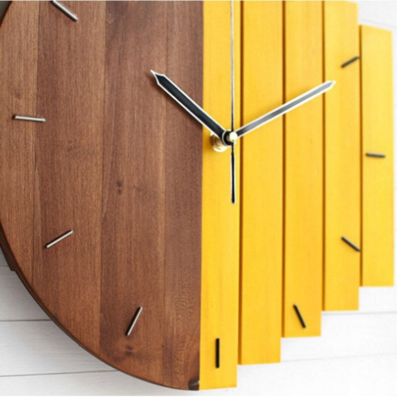 Natural Elegance | Wooden Wall Clock with Minimalist Design | Stylish Timepiece for Home Decor