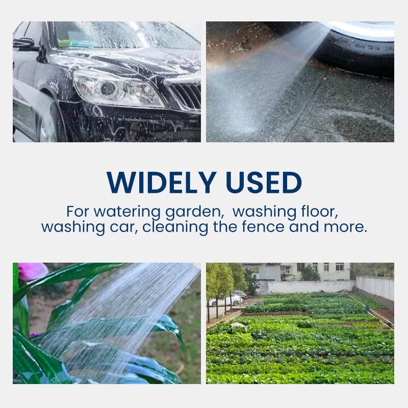 Rotating Metal Garden Hose Nozzle with Adjustable Spray Patterns for Lawn Watering & Car Washing