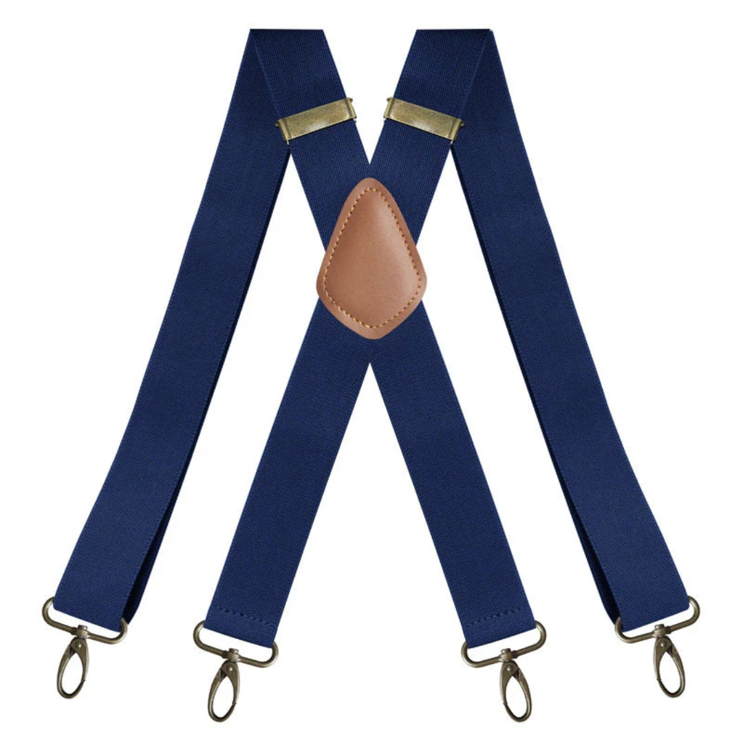 Adjustable X-Back Suspenders with Metal Clips for Men – Elastic Dress Braces for Formal & Casual Wear