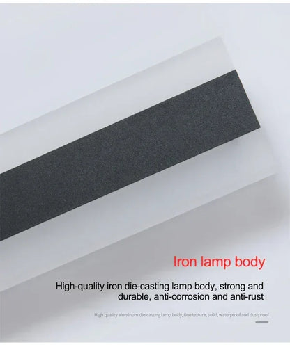 Outdoor Wall Light Fixture Weatherproof Modern Linear Design for Porch Patio Garden Entryway AC 85-265V Iron Acrylic in Warm White or Cool