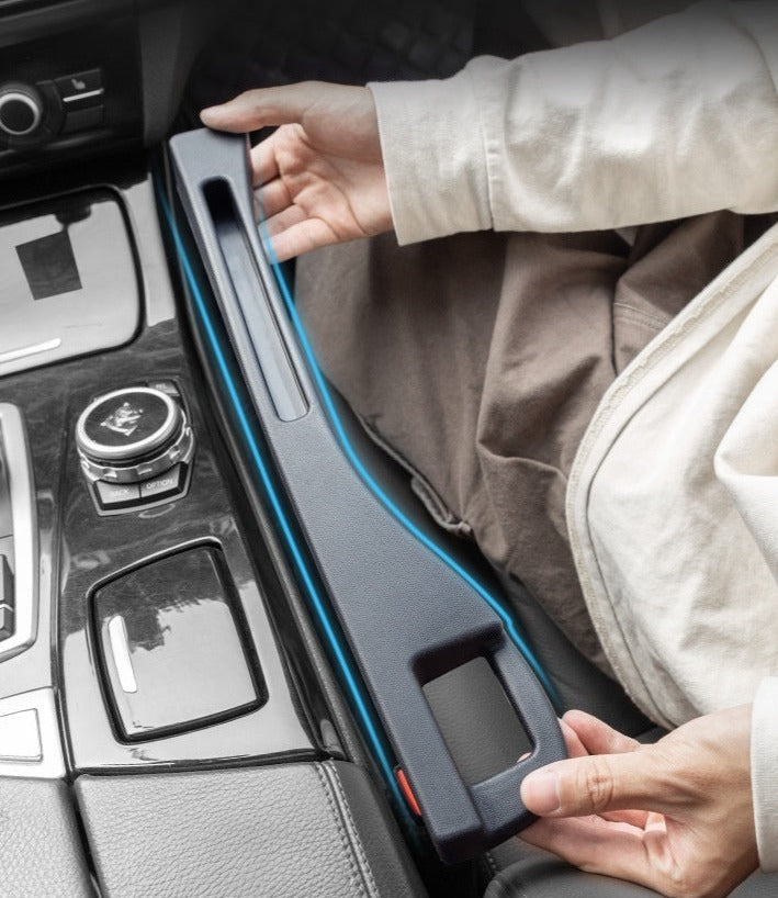 Console Gap Filler Inserts For Front Bucket Seats – Padded Leatherette Spacers Prevent Dropped Items Between Car Seat & Center Console – Uni