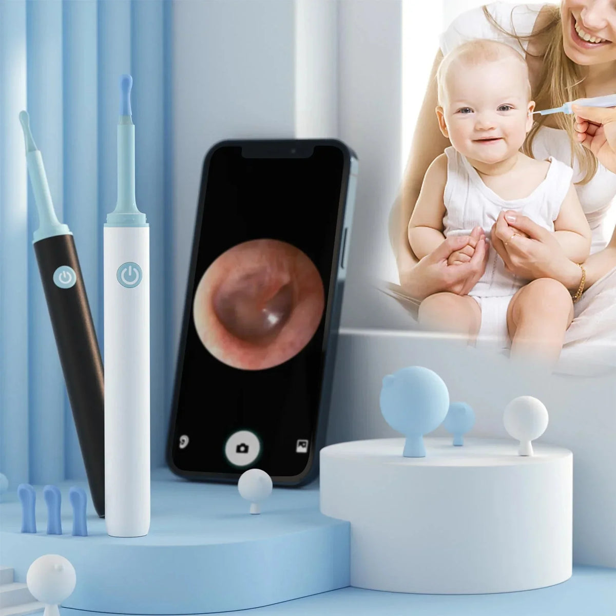 Earwax Removal Endoscope HD Camera Silicone Tips Type-C