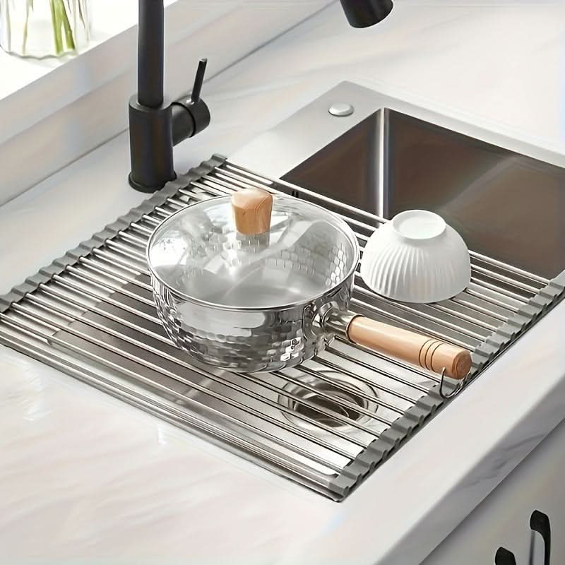ROLLSINK – Roll Up Stainless Steel Dish Drying Rack