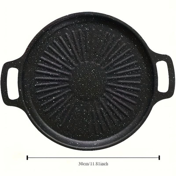 OUTDOORIX – Portable Cast Iron Grill Pan Rustic Design