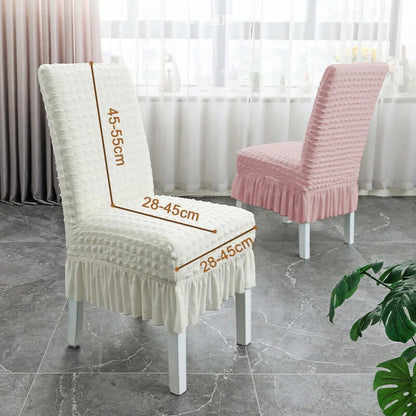 Non-Slip Stretchable Ruffled Chair Covers