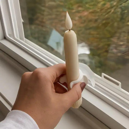 Battery-Operated LED Window Candles 7.2 Inch Ivory with Twilight Sensor & Timer 6-Pack for Holiday Seasonal Home Decor