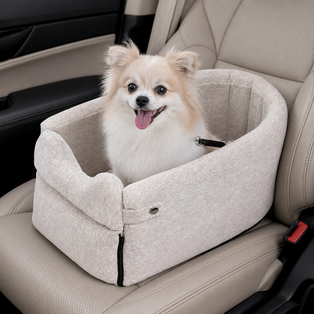 Ortekor Plush & Durable Polyester Dog Car Seat (Small/Medium)