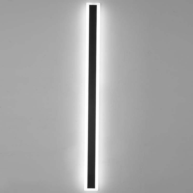 Waterproof Linear LED Outdoor Wall Light Modern Metal Weatherproof Sconce for Garden Patio Entryway Hallway Exterior Porch Walkway IP65