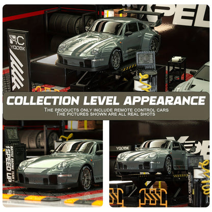Mini Remote Control Drift Racer 4-Wheel Drive LED Glow Wheels 1:24 Scale Indoor Outdoor Track Racing Performance Car 2.4GHz Controller Recha