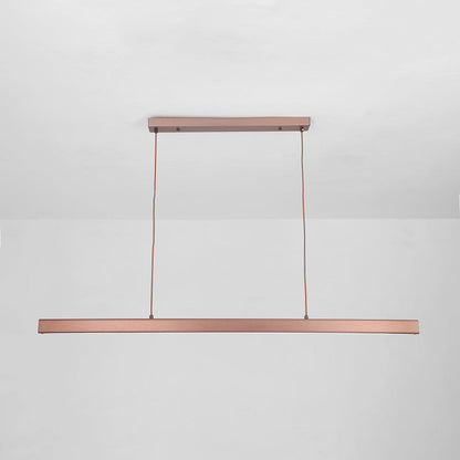 Sleek Overhead LED Bar Light Metal Frame Acrylic Diffuser Adjustable Height Dining Room Kitchen Island