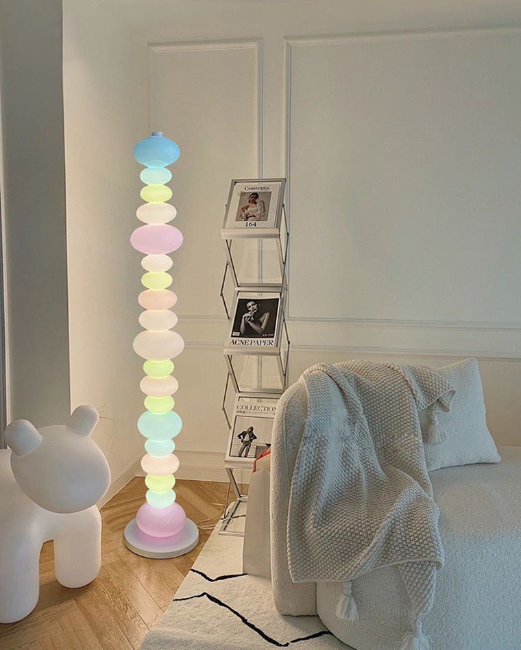 Translucent Acrylic Tower Light 63 Inches Tall Modern Statement Piece for Bedrooms Lounges Hallways Offices