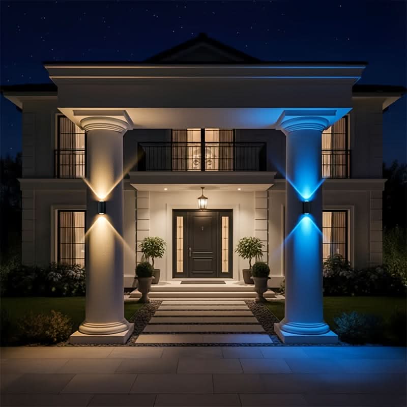 LumaFence - Solar ColorGlow Outdoor Wall Lamp Set