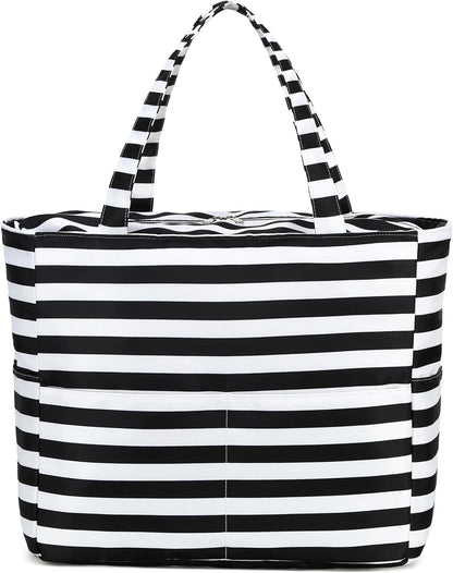 Ortekor Waterproof Beach Tote Bag with Wet Compartment | Extra Large Carry-On for Weekend Travel